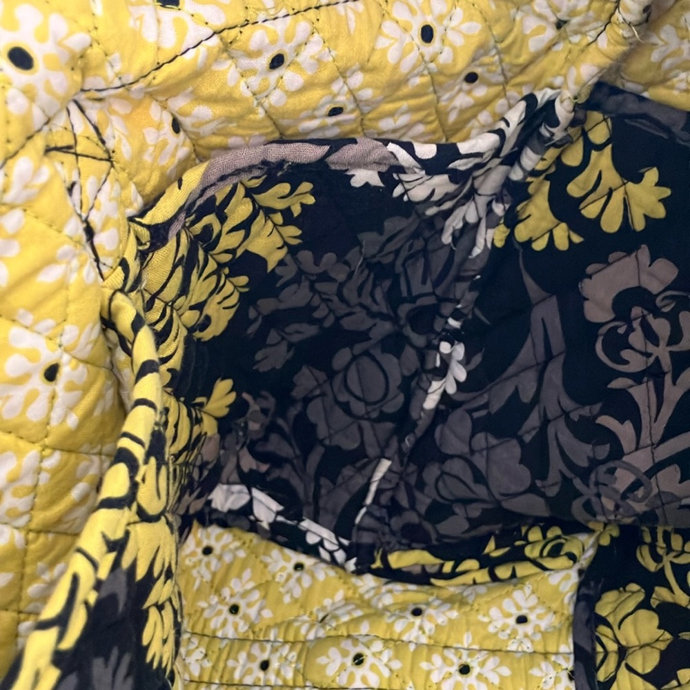 Vera Bradley Floral Black and Yellow Women's Miller  Bag - Picture 10 of 16